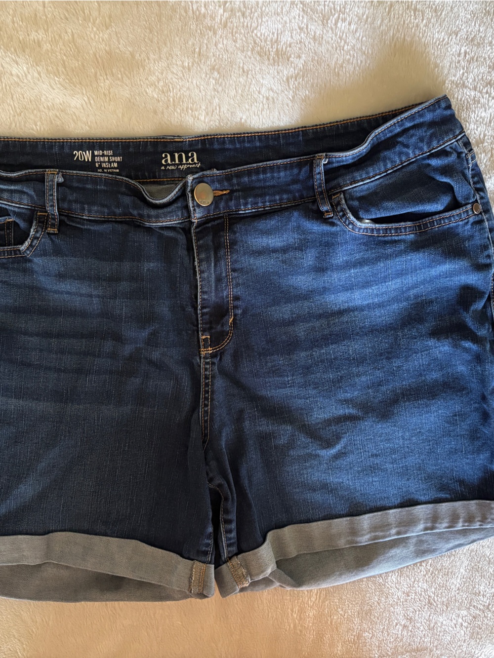 a.n.a Dark Blue Boyfriend Jeans Shorts